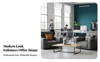 Sofa and Coffee Table Group Modern Design Reception Seating Minimalist Aesthetic Office Furnishing for Interior Designers, Company Lobby, Waiting Room
