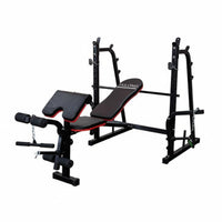 Heavy Duty Squat Rack Bench Press Combo Thickened Steel Frame Workout Bench with Squat Rack Stable Design Weightlifting Bed Rust Proof for Weightlifters, Bodybuilders