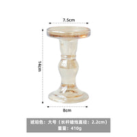 法式复古磨砂罗马柱烛台摆件浪漫婚礼装饰品拍摄道具咖啡馆餐桌