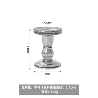 法式复古磨砂罗马柱烛台摆件浪漫婚礼装饰品拍摄道具咖啡馆餐桌