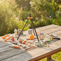 Outdoor Cooker Toy Set Realistic Play Grill Toy Barbecue for Young Children