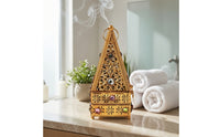 Metal Incense Burner with Scoop Decorative Pyramid Incense Burner Censer Vintage-Style Decor Antique