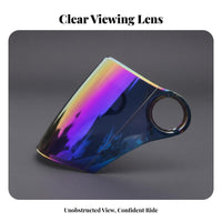 Visor Sun Protection Helmet Visor Crystal Clear Replacement Face Visor for Unpaved Terrain, Daytime Riding