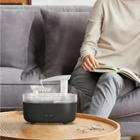 Quiet Operation LED Night Light Humidifier Waterless Auto Shut-Deactivate High-Frequency Mist Humidifier 3 Timer Settings Desktop Raindrop Dispenser for Bedroom