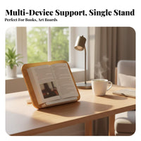 With Page holders Adjustable Desktop Bookstand Handsunrestricted Adjustable Desktop perusing Easel Foldable Design Book Stand Sturdy and Stable for Students, Office Workers, Study Room, Bedroom, Library, School