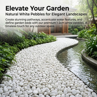 Garden Stepping Stones, 20 kg Bag 1-2 cm Irregular Stone, Landscaping Stepping Stones for Outdoor Walkway, Stone Pavers
