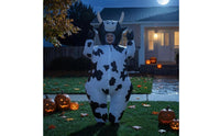 Inflatable Cow Costume Black-and-White Inflate Cow Costume Lightweight