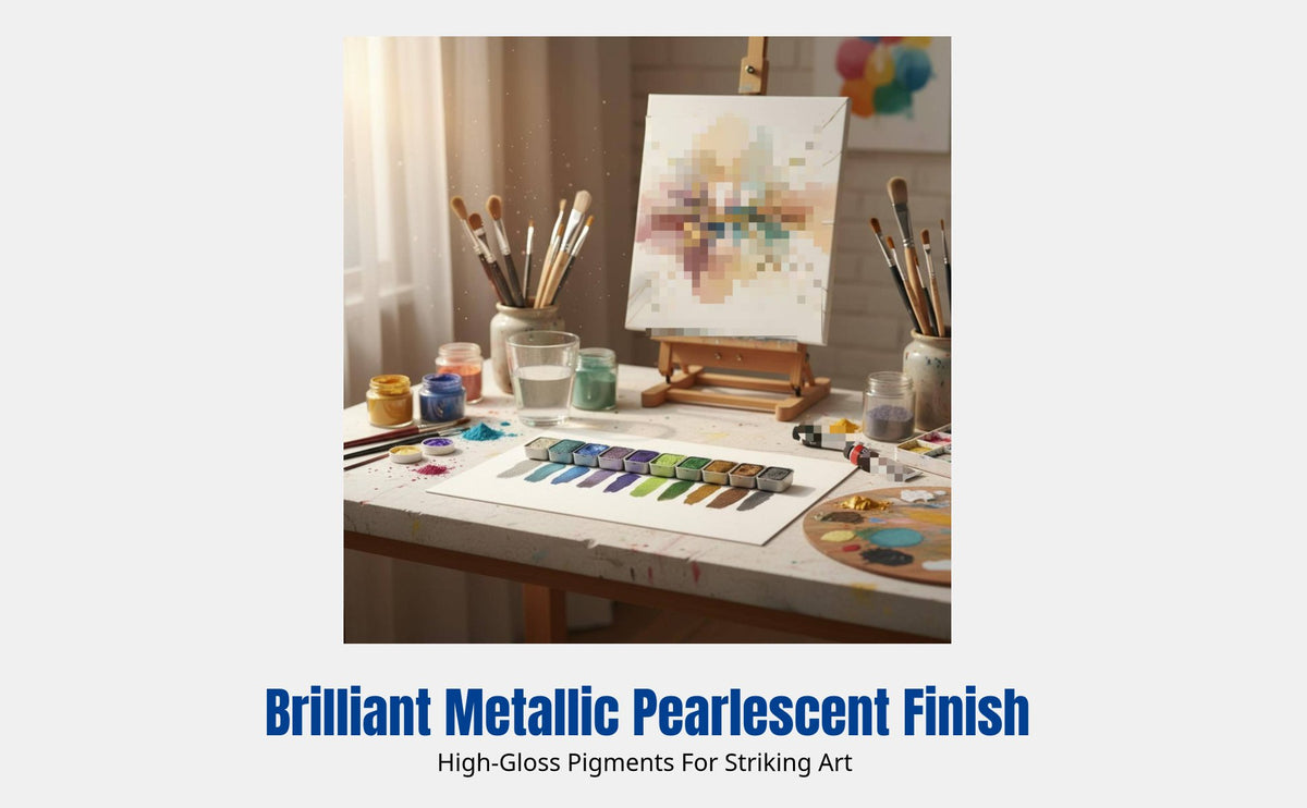 Mineral Pearl Watercolor Paint Silver Powder, Solid Palette, Iridescent, Nail Art, Thangka, Gilding