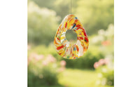 Hanging Glass Bird Feeder Decorative Bird Feeder with Hanging Cord for Gardeners