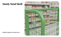 Large Capacity Floor Standing Retail Shelf Strong Load-Bearing Freestanding Shop Shelf Easy to Assemble Freestanding Snack Merchandiser Space Saving for Business Owners, Exhibitors, Homeowners, Convenience Shop S, Supermarkets, Supermarket, Pharmacies
