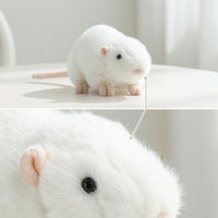 Stuffed Mouse Realistic Mouse Stuffed Plushie Fuzzy Soft Toy Cute for Children, Playroom, Nursery
