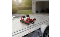 Heavy Duty Front Wheel Chock Stand Iron Vehicle Accessory Foldable for Hauling Vehicle