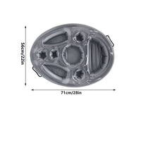 Long-Lasting Floating Tray with Cup Holders Compact Inflatable Tray with Handles Easy to Clean Inflatable Drink Holder Fun for Adults
