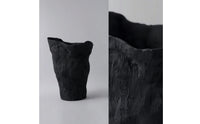Vase with Wavy edge Sculptural Ceramic Vase Rustic Vessel for Florists