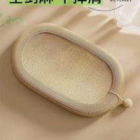 Oval Sisal Cat Scratcher Board with Cat Bed
