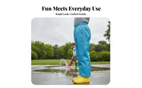 kids' Rain Pants Elastic Waist Kids Rain Pants PU Coated children's Mud Trousers for Young Children, Students, Rainy Days, Muddy Play, Playing