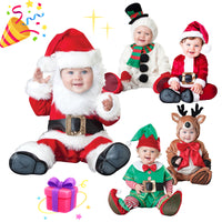 Christmas Baby Snowman Romper Set Long Sleeve