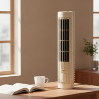 Bladeless Column Fan Slim Bladeless Fan Compact Portable for Office Workers, Desk, Dorm Room