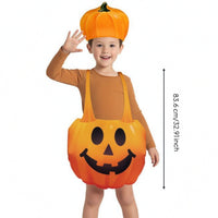 Jack-O'-Lantern Costume Wearable Garment Soft Festive Fancy Dress for Children Adults