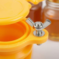 Easy Dispensing Honey Bottling Container Food Grade Honey Storage Container with Spigot Airtight Lid Food-Safe Free for Beekeepers, Apiarists, Apiary