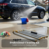 7 Pieces 5 Color-Coded Nozzles Car Wash Water Extension Rod Includes Multiple Nozzle Tips Pressure Washer Extension Wand Kit