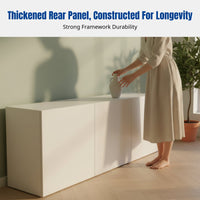 Hardwood TV Cabinet, Modern Nordic Wall-Mounted, Corner Storage, Multi-Functional