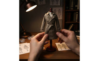 1/6 Scale Long Coat Realistic Intricacy 1/6 Scale Figure Coat Miniature Overcoat Cloth Material Miniature Action Figure Jacket
