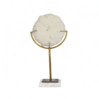 Coral Sculpture with Marble Base Modern Coral Sculpture Faux Tabletop Ornament for Living Room