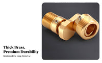 Solid Brass Construction Adjustable Eccentric Shower Connector Thickened Wall Angle Adjustable Faucet Elbow Extendable for DIYers, Bathroom