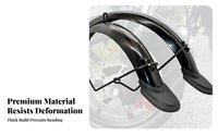 Extended Tail Design Full Coverage Mudguard Dirt Resistant Electric Bike Mudguard Long-Lasting