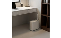 Small Slim Bathroom Trash Can Disposable Trash Can with Toilet Brush and Holder Replaceable Bathroom Wastebasket with Toilet Brush Concealed for Washroom
