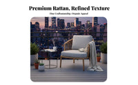 4 Pieces Wicker design 4-Piece Woven Lounge Set Waterresistant 4-Person Seating Arrangement with Table sunlight resistant Outdoor Furniture Weather Resistant for Families, Homeowners, Adults, Balcony, Sunroom, Garden, rearyard