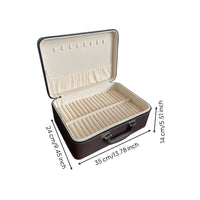 Portable Bracelet Case Travel-Ready Bangle Box Hard-Shell Jewelry Box with Handle Padded for Boutique Display