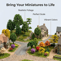 5-10cm Miniature Model Trees, Synthetic Material for Model Railway, Architectural, Crafting, Diorama Scenery, 5 Pieces