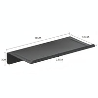 Stainless Steel Wall Shelf Rustproof Bath Shelf with Guard Rails Rust Resistant Brushed for Washroom, Apartment