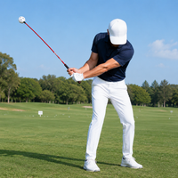 Golf Driving Range Swing Aid, Tempo Training Aid for All Levels, Fiberglass Flexible Shaft for Improved Swing Rhythm, Portable Design