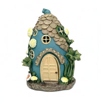 Solar House Lighting Fixture Shingled Roof Vine-Covered House Easy to Install Garden Figurine