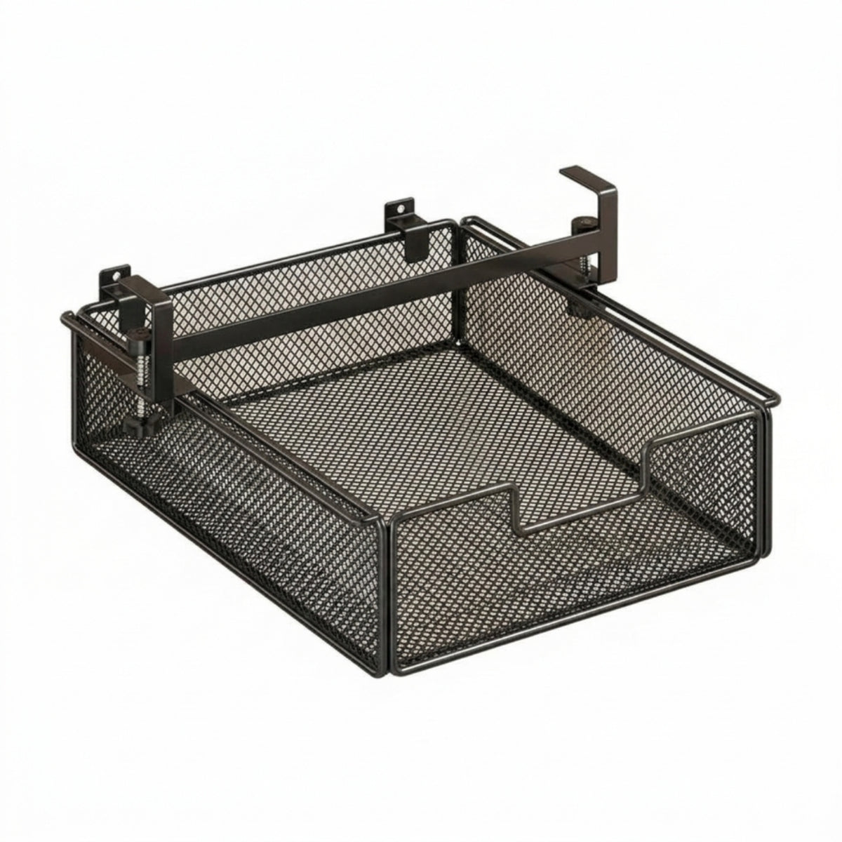 Space Saving Hidden Desk Drawer No-Drill Installation Clamp-on Under Desk Drawer Large Capacity Slide-out Mesh Basket Heavy Duty for Students, Dorm Room, Study