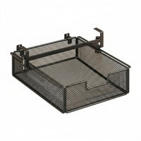 Space Saving Hidden Desk Drawer No-Drill Installation Clamp-on Under Desk Drawer Large Capacity Slide-out Mesh Basket Heavy Duty for Students, Dorm Room, Study