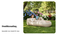 Quick Inflation Self-Inflating Loveseat Lightweight Air Sofa Long-Lasting Inflatable Furniture Moisture-Proof for Outdoor Enthusiasts, Travelers, Camping, Traveling, Picnic, Backyard