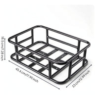 Rear Cycle Basket with Liner Easy to Install Rear Cycle Basket Open-Top for Commuters, Cyclists, Grocery Shopping, Daily Commuting, Errands