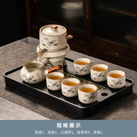 汝窑自动茶具套装家用高档陶瓷茶壶功夫茶杯2025新款懒人泡茶神器 汝窑富竹自动茶具-单泡茶机+公杯