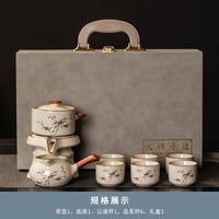 汝窑自动茶具套装家用高档陶瓷茶壶功夫茶杯2025新款懒人泡茶神器 汝窑富竹自动茶具-单泡茶机+公杯