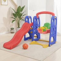 Young Child Slide and Swing Set Complete Slide and Swing Set Stable Indoor Playground for Little Ones, Kids, Playroom, Daycare, Nursery