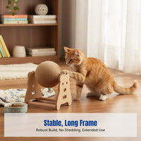 Upright Sisal Cat Scratching Ball, Rolling Cat Toy, Wear-Resistant, Anti-Shedding, Nail Grinding