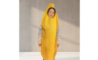 Full-Body Banana Costume Smooth Material Pull-on Banana Suit Halloween Costume Single-Color for Children
