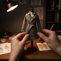 1/6 Scale Long Coat Realistic Intricacy 1/6 Scale Figure Coat Miniature Overcoat Cloth Material Miniature Action Figure Jacket