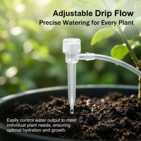 10m Irrigation System Garden, Micro Watering Kit with Adjustable Emitters, Efficient Plant Watering for Home Gardening, Horticulture