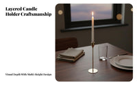 Metal Candlestick European Candlestick Holder Elegant Crafted Metal Candle Stand Candlelight Dinner, Restaurant Decor