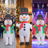 Inflatable Snowman Costume Unisex Inflatable Snowman Costume Tear-Resistant for Adults, Holiday Processions